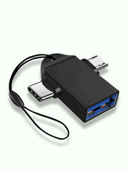 Dark Player 2-in-1 Micro USB and USB-C to USB 3.0 OTG Adapter