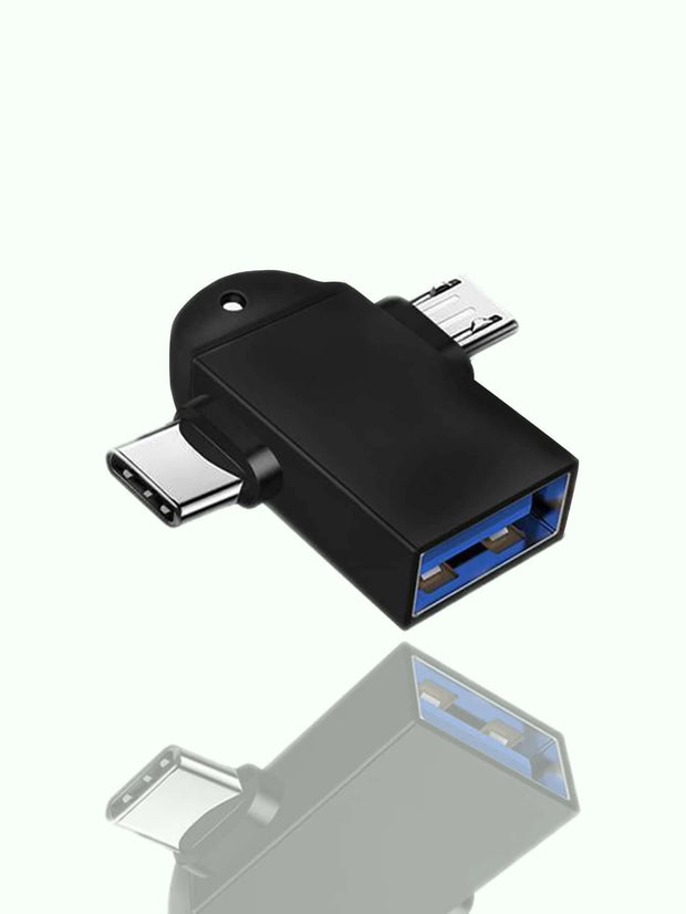 Dark Player 2-in-1 Micro USB and USB-C to USB 3.0 OTG Adapter