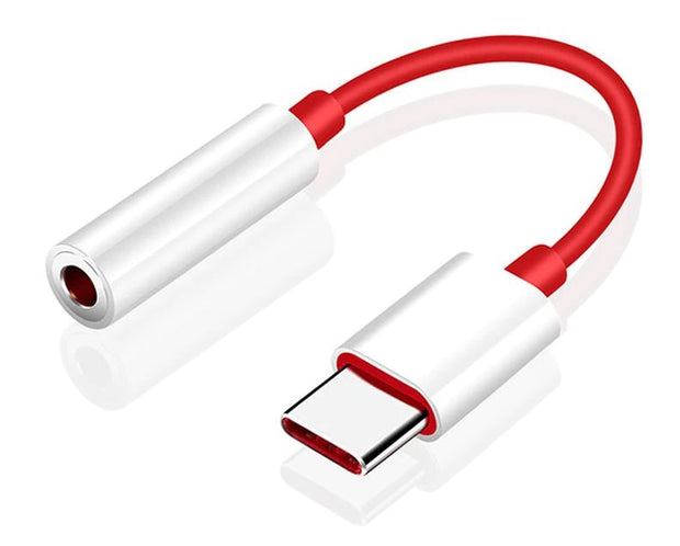 Dark Player Elements Pro USB-C to 3.5mm Audio Adapter | Red | 10cm
