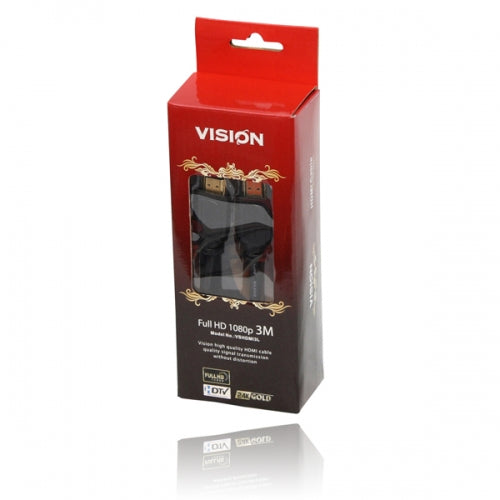 Vision 3m FHD 24K Gold HDMI Cable