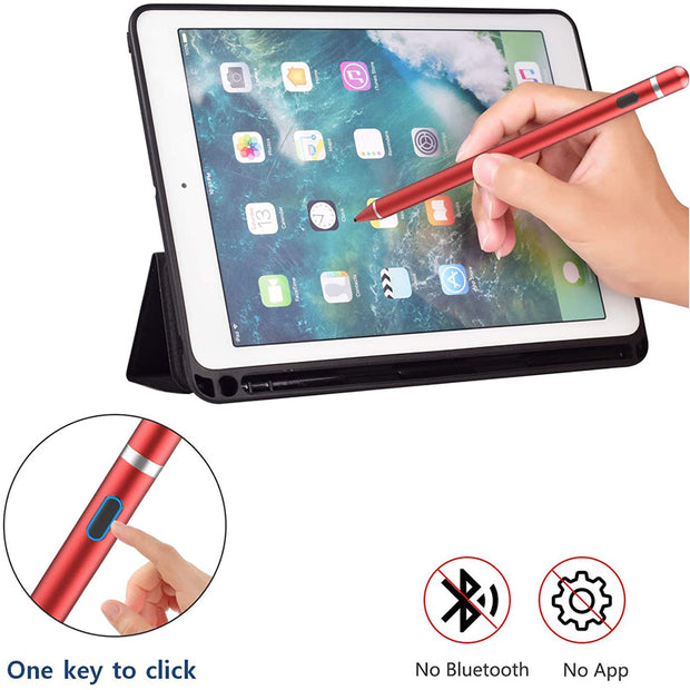 Red Active Stylus Pen Ultra Fine Capacitive Touch Screen Pencil for IOS | Android | Tablet | Mobile Phones  | Writing | Drawing | Universal