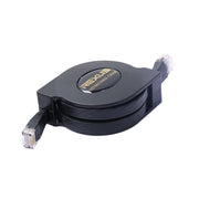 Dark Player Retractable Cat 6E RJ45 Flat Network Cable - 2m