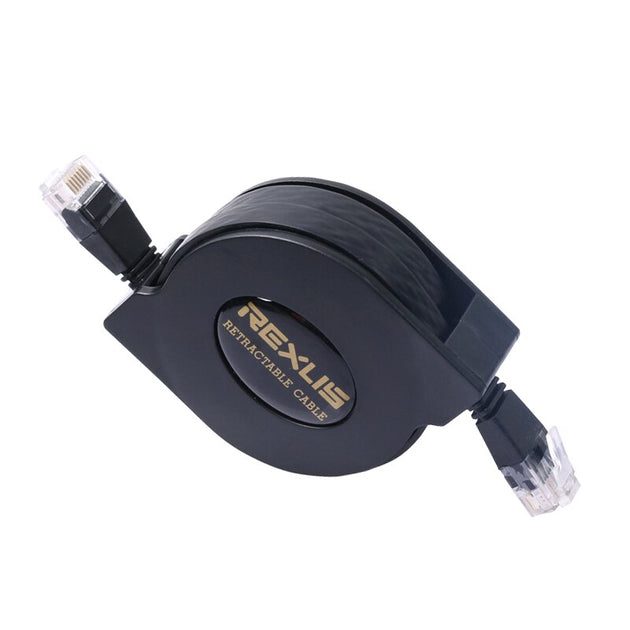 Retractable Rj45 Dark Player Retractable Cat6 Ethernet Cable 2m | Flat RJ45 Network LAN ...