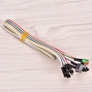 Dark Player Compute Motherboard Power Cable 2 Switch On/Off/Reset w/ LED Red & Green Lights | 68cm