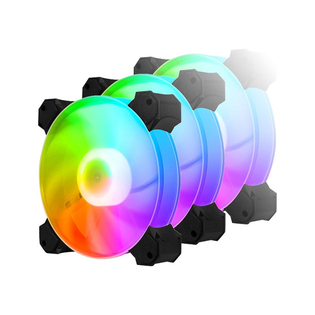 5x Dark Player 120mm RGB Case Fans with Remote Control & RGB Hub – Tech ...