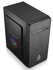 Dark Player ONE M-ATX PC Case w/ DVD Drive Bay + MX600 PSU INSTALLED