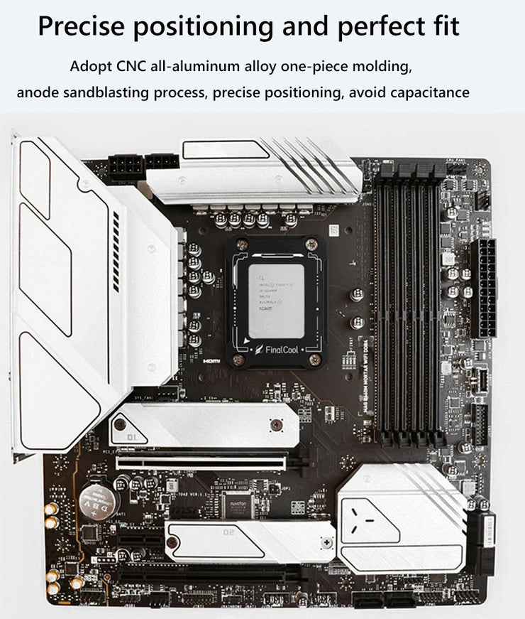 Intel Cpu Bend Dark Player x FinalCool LGA 1700-BCF CPU Bending Corrector Frame Prote ...