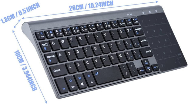 Mini Wireless Keyboard with Touchpad Numeric Keypad Portable Ultrathin Remote Keyboard Mouse Combo
