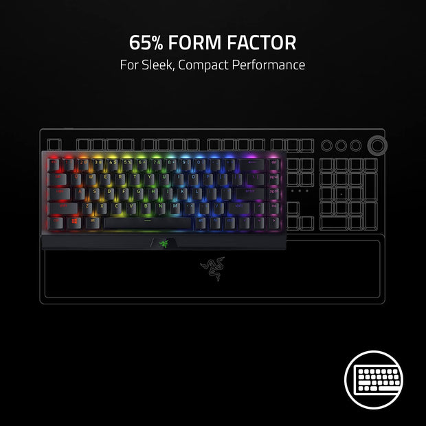 Razer BlackWidow V3 Mini Hyperspeed Wireless Mechanical Gaming Keyboard | Yellow Switch | Black