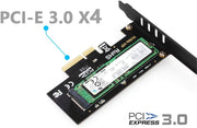 M.2 NVME SSD to PCIe 4.0 Adapter Card Compatible with NVMe M Key 2230/2242/2260/2280 Support PCI Express 3.0 x4 2230-2280 Size m.2 Full Speed