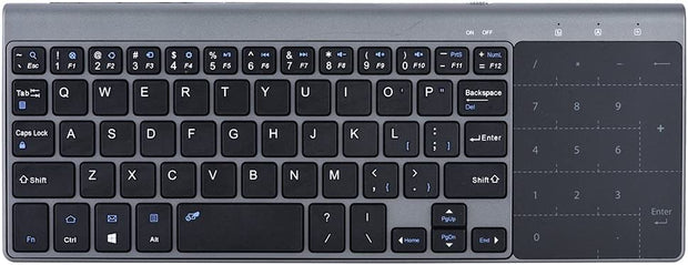Mini Wireless Keyboard with Touchpad Numeric Keypad Portable Ultrathin Remote Keyboard Mouse Combo