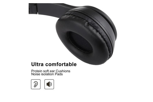 P47 Foldable Wireless Bluetooth Headphone with 3.5mm Audio Jack - TechJunction.com.au