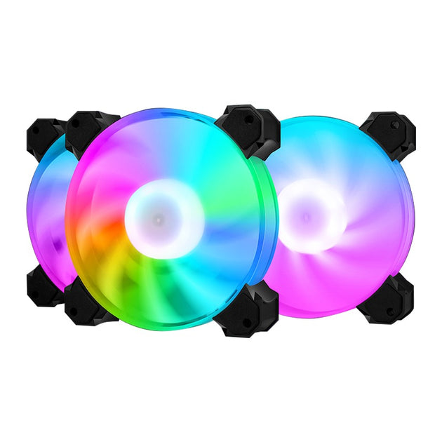5x Dark Player 120mm RGB Case Fans with Remote Control & RGB Hub – Tech ...