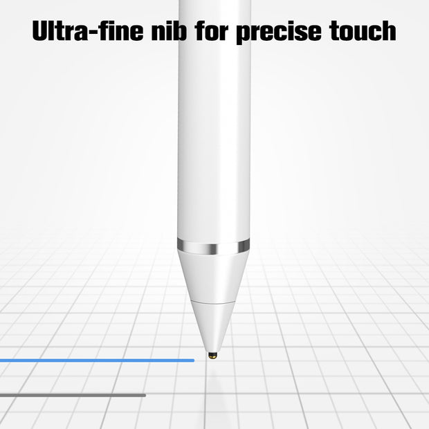 White Active Stylus Pen Ultra Fine Capacitive Touch Screen Pencil for IOS | Android | Tablet | Mobile Phones  | Writing | Drawing | Universal