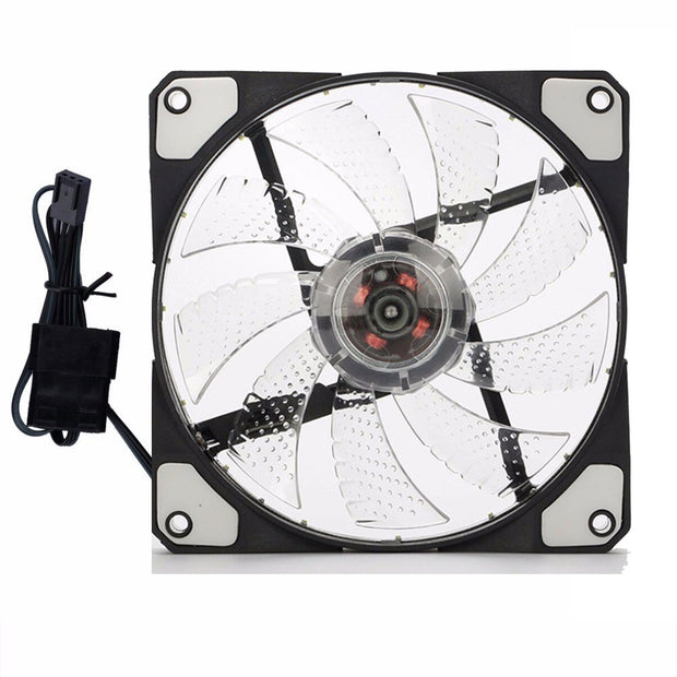Dark Player 120mm Silent White LED Brushless Case Fan | 3-Pin PWM + Molex connector