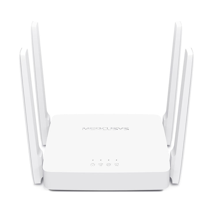 Mercusy AC10 AC1200 Wireless Dual Band Router, 867 Mbps @ 5GHz 300 Mbps @ 2.5 GHz, WPS Button, 1xWAN 1xLAN 4 Fixed Omni-Directional Antenna