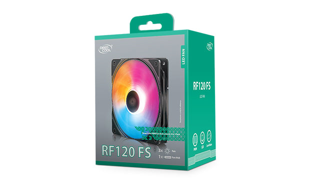 3x Deepcool RF120 FS 120mm RGB Case Fan + Hub