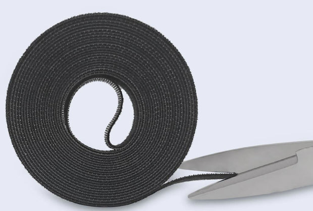 Dark Player Hook And Loop Continuous Velcro Roll: 10mm Wide Velcro Straps for Cable Management | Hook and Loop Cable Ties | Reusable | 10M