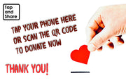 NFC 'Donate Now' Card | Contactless Sharing + QR code | Ultra Fast '10 Second' Mobile Donations & fundraising