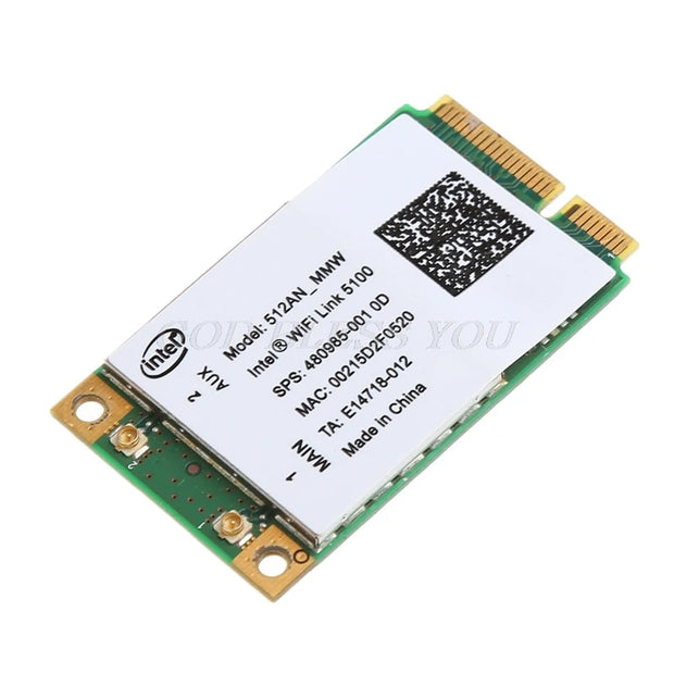 Intel WiFi Link 5100 Dual Band Wireless 802.11a/b/g/n | 512AN_MMW | Mini PCI Express