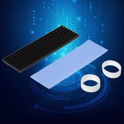 Dark Player M.2 NGFF NVMe SSD Cooling Kit - Support 2280 M.2 SSDs - Aluminium Cooling Heat Sink With Thermal Pad (Black)
