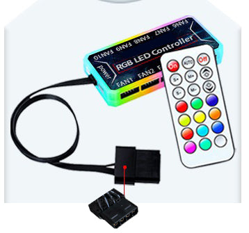 5x Dark Player Remote Controlled 120mm RGB Case Fans – Tech Junction