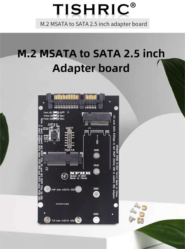 Dark Player mSATA + M.2 (NGFF) to SATA | 2 In 1 Combo Adapter