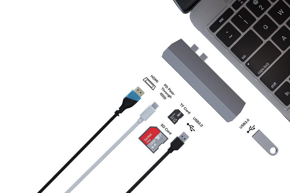 Dark Player 7-in-1 USB-C Pass-Through Pro Hub | 4K 60Hz HDMI | Thunder ...