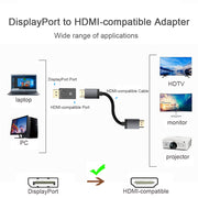 DP Active Male DisplayPort to Female HDMI Adapter 4K HDR