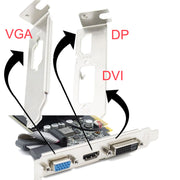 SFF Low Profile GPU Bracket Adapter for HDMI + DVI & VGA Ports NVidia / ATI