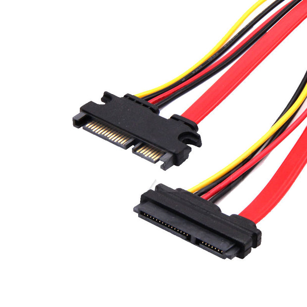 30cm 22Pin SATA Cable Male to Female 7+15 Pin SATA Data + Power Combo Extension Cable