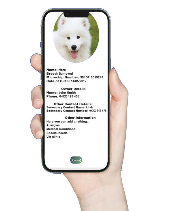 Smart NFC Pet Tag with Smart Passive Tracking