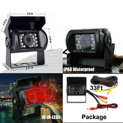 Car Camera Mirror Image CCD Colour Rear View Camera Waterproof For Car & Truck 12V-24V