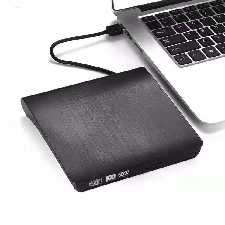 Portable External USB 3.0 Writable DVD / CD Disk Drive Burner Reader - Tech Junction