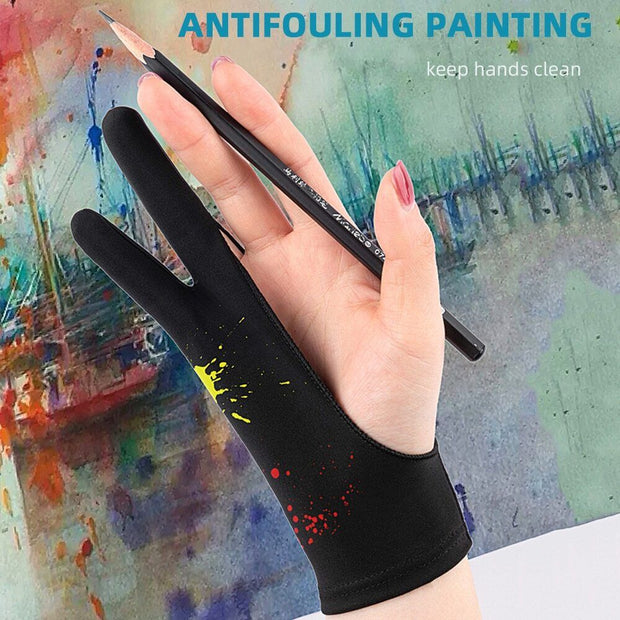 Dark Player Two-Finger Artist Drawing Glove