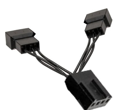 Deepcool OEM PWM Fan Splitter 4 Pin Female Connector Splits to 2 Male ...