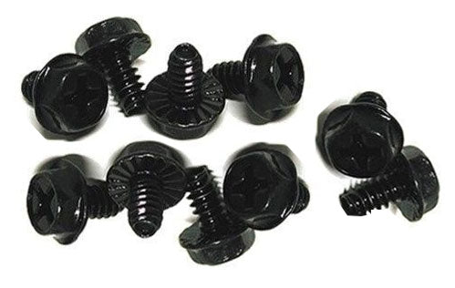 6/32 Computer PC Case Mounting Screw Hard Drive / Case / HDD - 10 Pack (Black)