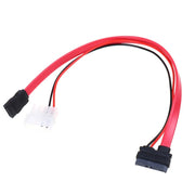 Dark Player 30cm 7 + 6 Pin Slimline SATA Cable for Slim Laptop SATA DVD CD-RW Drive Power Adapter Cable